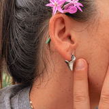 Check out our Sterling silver solid Shark teeth Earrings - Tecwwa