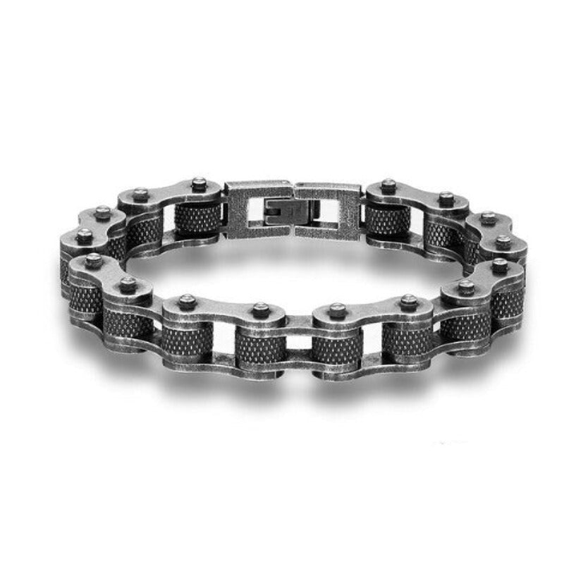 Biker Chain Bracelet Stainless Steel Mens - Tecwwa