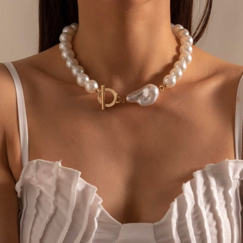 Women's Pearl Strand heart Necklaces - Hearts - Tecwwa