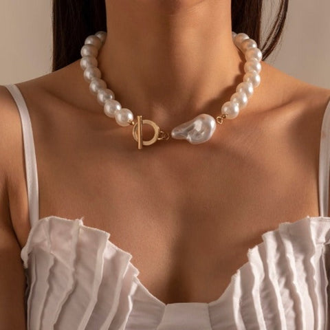 Women's Pearl Strand heart Necklaces - Hearts - Tecwwa