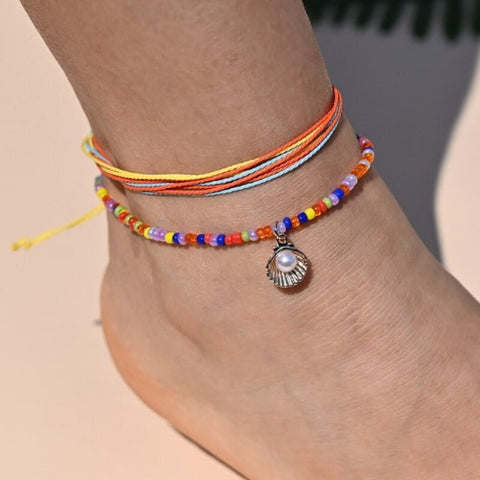 Rainbow beach anklets - Tecwwa