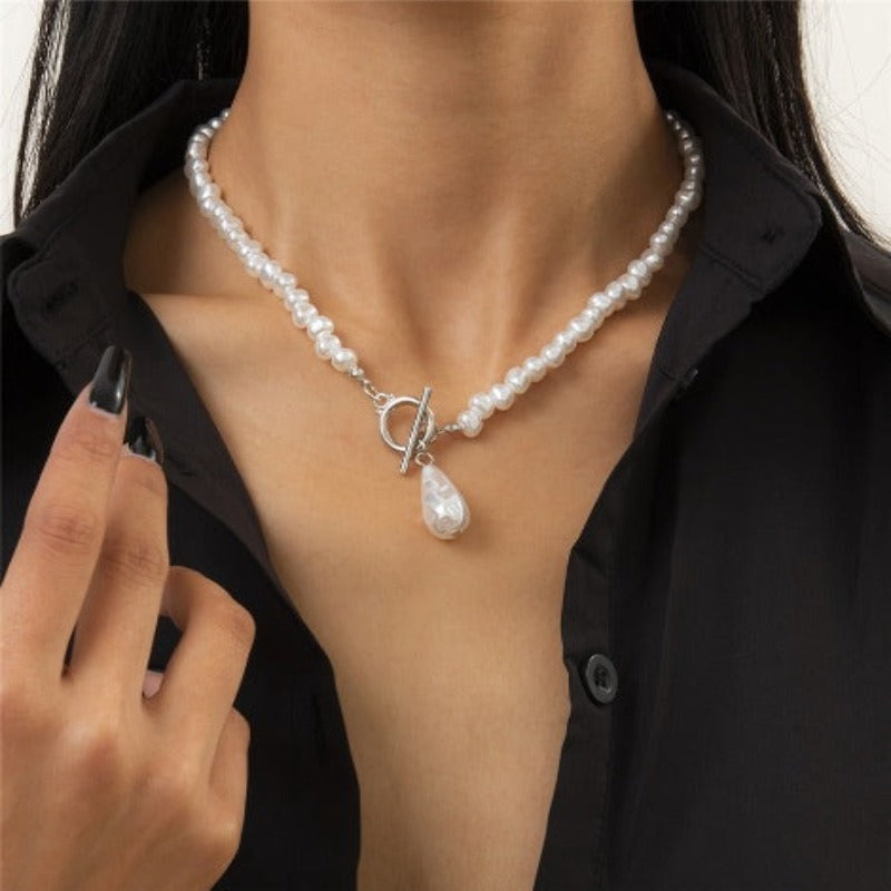 Women's Pearl Strand heart Necklaces - Hearts - Tecwwa