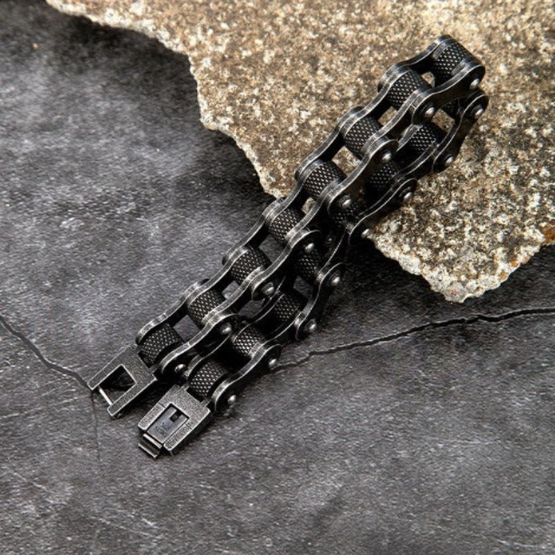 Biker Chain Bracelet Stainless Steel Mens - Tecwwa